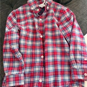Vineyard Vines Classic Red Plaid Kids Shirt